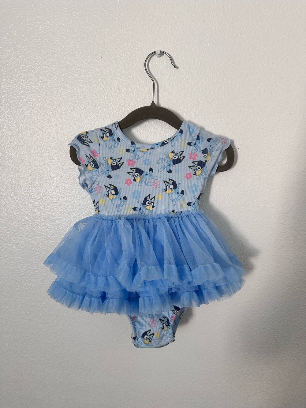 Blue Baby Dress with Puppy Print by Bluey